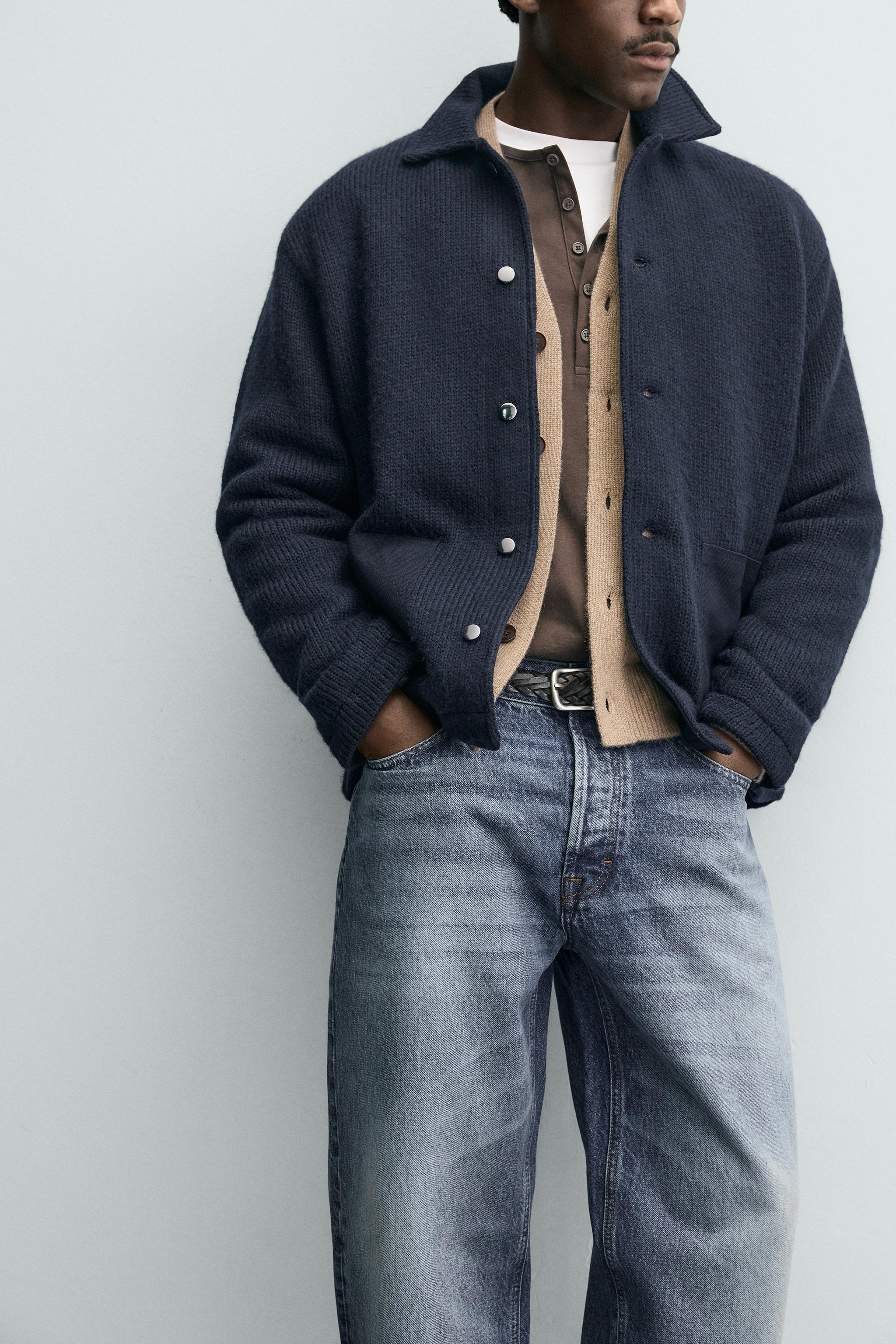 TEXTURED POCKET CARDIGAN